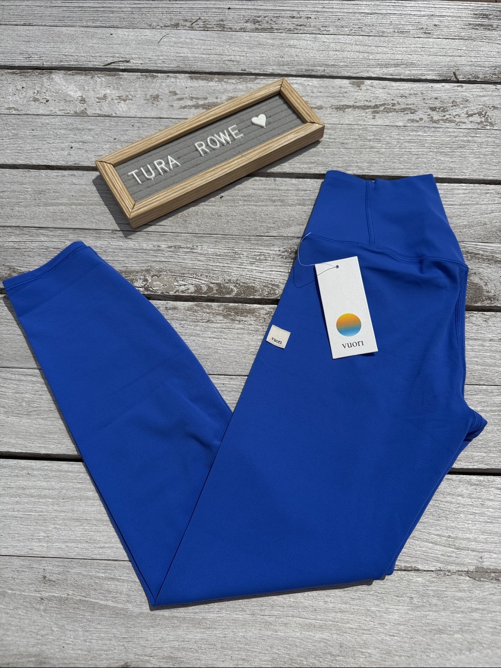 Vuori AllTheFeels Legging Electric Blue Size Small NWT